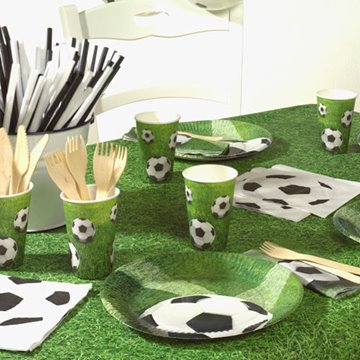 Servietter Fodbold grøn 33cm x 33cm, 50 stk. borddækning