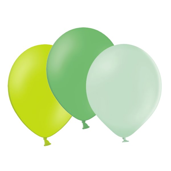 Balloner Mix pastel lys grøn/grøn 30cm, 30 stk. festartikler