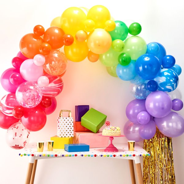 Ballonbue-Kit regnbue 4m festartikler