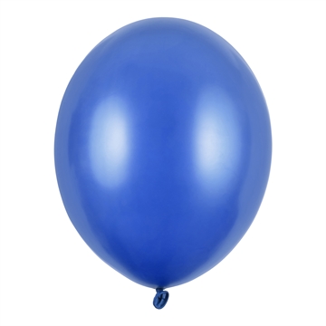 Balloner mørk blå metallic 30cm, 10 stk. festartikler