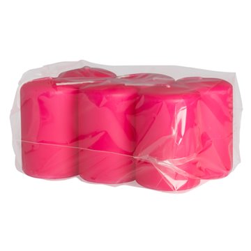 Bloklys pink 4cm x 6cm, 6 stk. festartikler