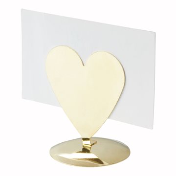 Bordkortholder Hjerte med magnet guld borddækning