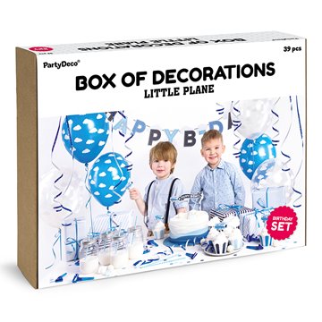 Party box - Little Plane dekoration, 39 dele festdekorationer