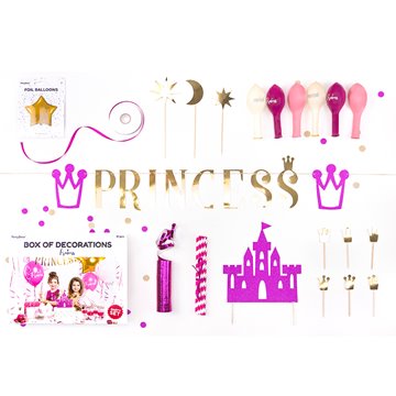 Party box - Princess dekoration, 31 dele festpynt