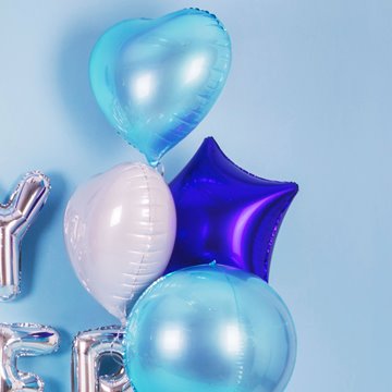 Folieballon Hjerte lyseblå 45cm festartikler