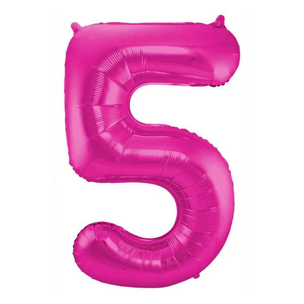 Folieballon tal 5 pink 86cm festartikler