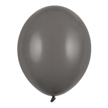 Balloner mørk grå pastel 30cm, 50 stk. festpynt