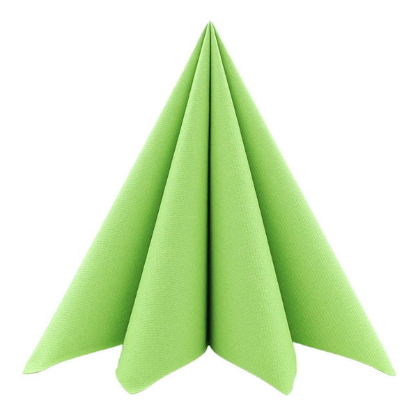 Servietter Airlaid lys grøn 40cm x 40cm, 50 stk. borddækning