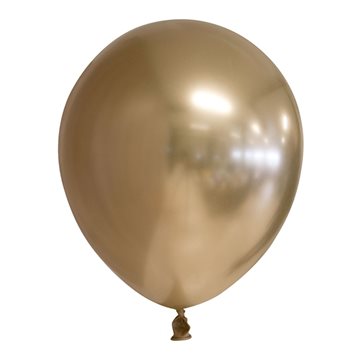 Balloner guld chrome 13cm, 100 stk. festartikler