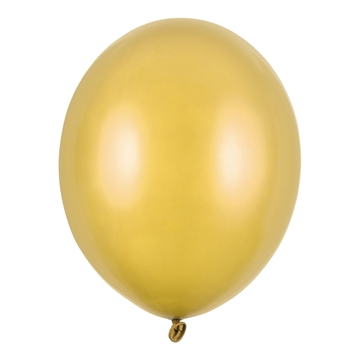 Balloner guld metallic 30cm, 10 stk. festartikler