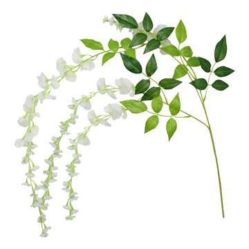 Guirlande Hortensia blomst hvid/grøn 1m kunstige blomster