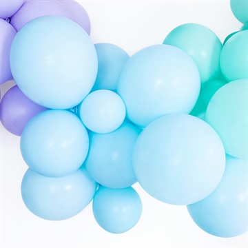 Balloner lyseblå pastel 30cm, 10 stk. festpynt