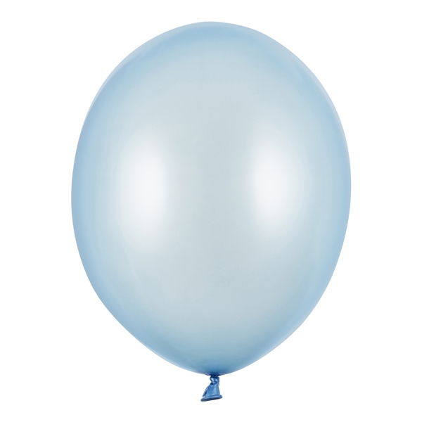 Balloner lyseblå metallic 30cm, 10 stk. festartikler