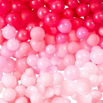 Ballonvæg lyserød/pink/rød 2m x 2m  festartikler
