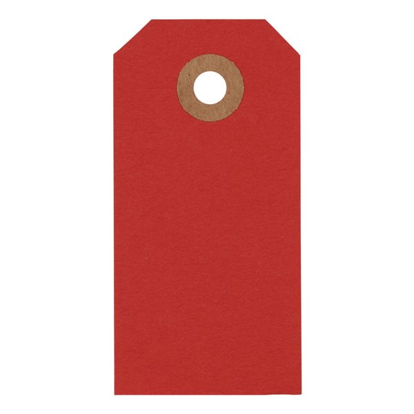 Manilamærker rød 4cm x 8cm, 10 stk. bordkort