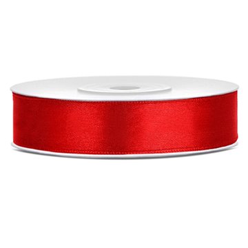 Satinbånd rød 1,2cm x 25m sløjfer