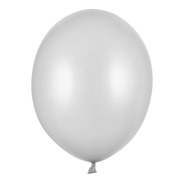 Balloner sølv metallic 30cm, 10 stk. festartikler