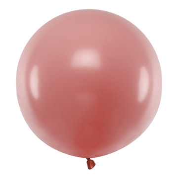 Ballon Rund gammelrosa 60cm festartikler